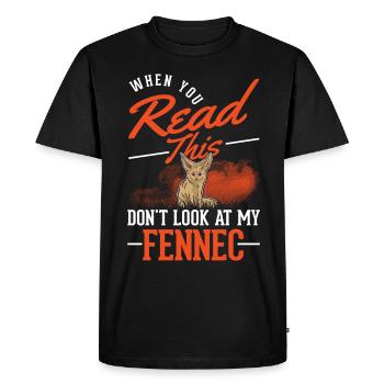 Fennec Gift Desert Fox Fennec - Men's Premium Organic T-Shirt - black - Front - Nico (187cm)