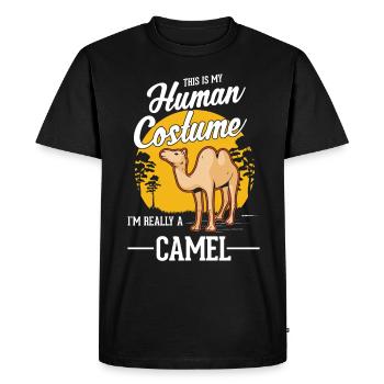 Camel Costume Halloween Egypt - Men's Premium Organic T-Shirt - black - Front - Nico (187cm)
