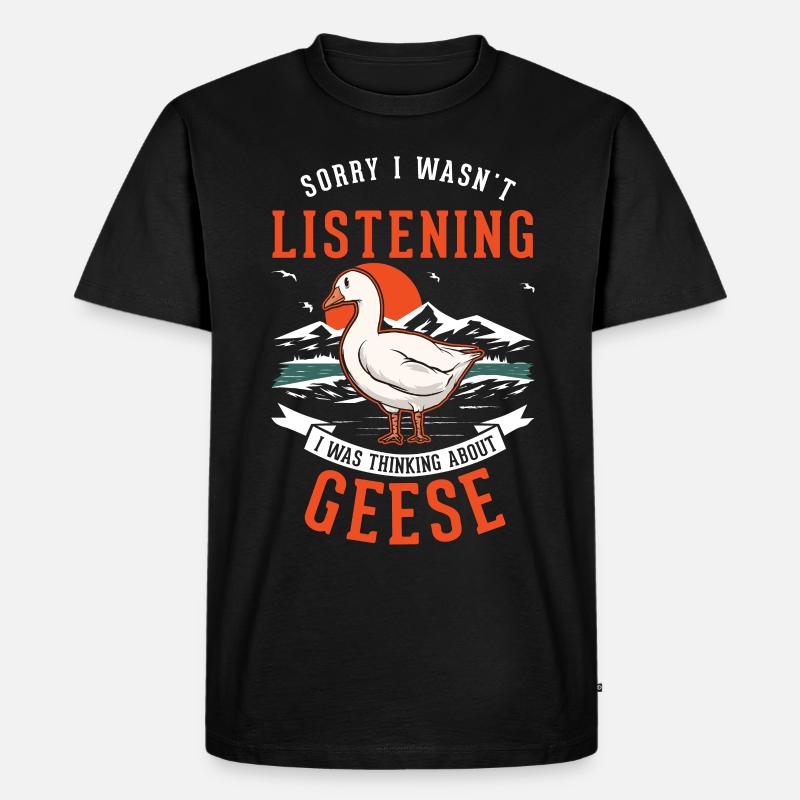 Gänse Geschenk Gänsezüchter Gans - Männer Premium Bio T-Shirt - Schwarz
