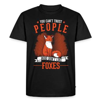 Fox Gift Red Fox - Men's Premium Organic T-Shirt - black - Front - Nico (187cm)