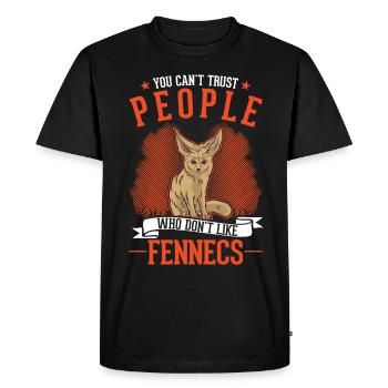 Fennec Gift Desert Fox Fennec - Men's Premium Organic T-Shirt - black - Front - Nico (187cm)