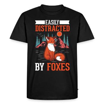 Fox Gift Red Fox - Men's Premium Organic T-Shirt - black - Front - Nico (187cm)