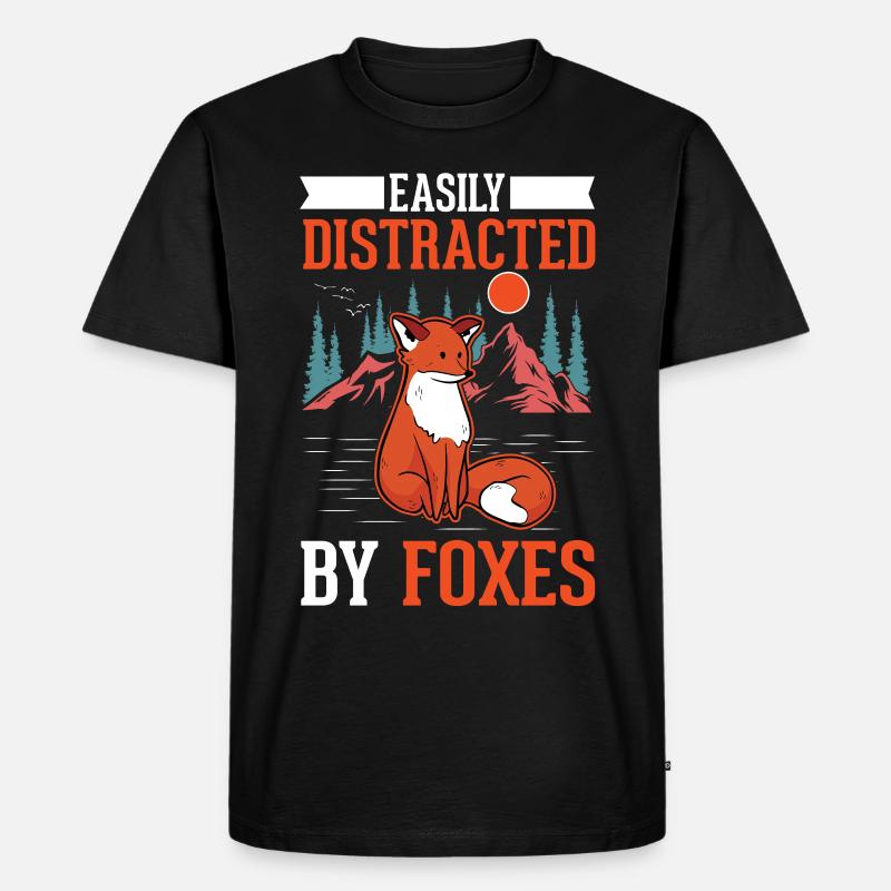 Fuchs Geschenk Rotfuchs - Männer Premium Bio T-Shirt - Schwarz