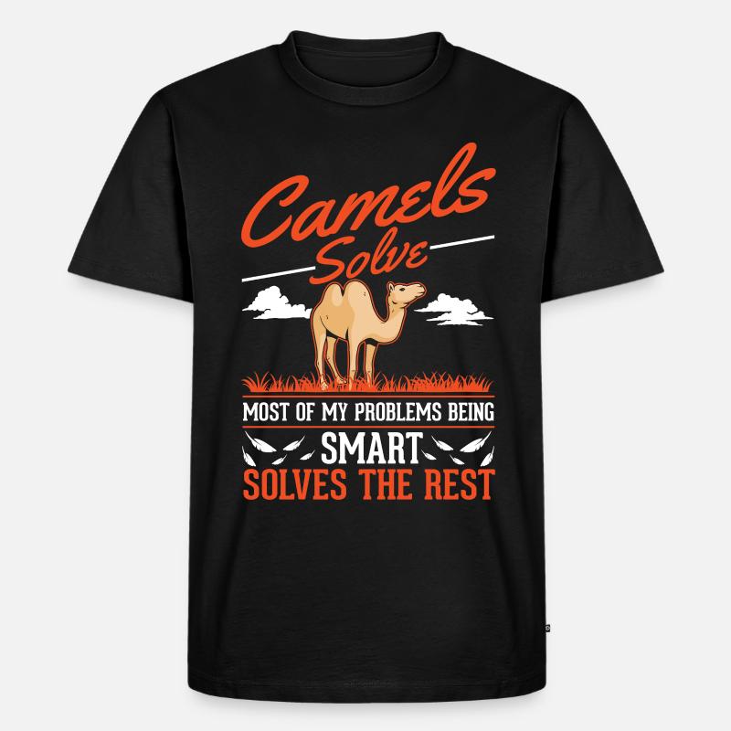 Kamel Dromedar Ägypten Geschenk Großkamel - Männer Premium Bio T-Shirt - Schwarz