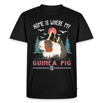Cochon d’Inde Accueil Cochon d’Inde - T-shirt Premium bio Homme - noir - Devant - Nico (187cm)
