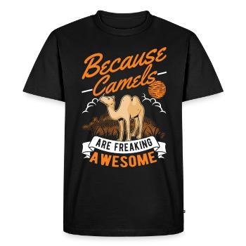Because Camels are freaking awesome camel - Men's Premium Organic T-Shirt - black - Front - Nico (187cm)