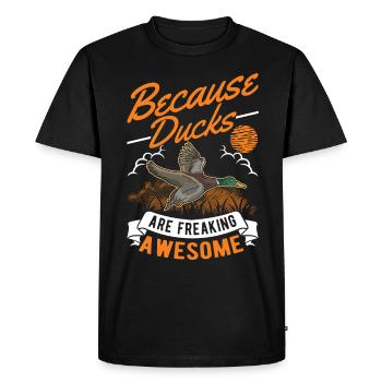 Ducks Gift Duck Breeder - Men's Premium Organic T-Shirt - black - Front - Nico (187cm)