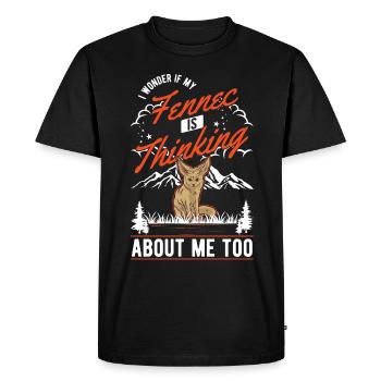 Fennec Gift Fennec Desert Fox - Men's Premium Organic T-Shirt - black - Front - Nico (187cm)