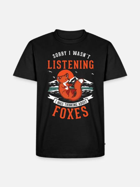 Fox Gift Red Fox - Men's Premium Organic T-Shirt - black