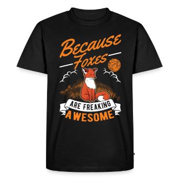 Fox Gift Red Fox - Men's Premium Organic T-Shirt - black - Front - Nico (187cm)