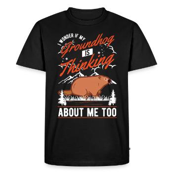 Marmotte Jour de la marmotte marmotte - T-shirt Premium bio Homme - noir - Devant - Nico (187cm)