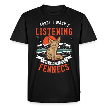 Fennec Gift Desert Fox Fennec - Men's Premium Organic T-Shirt - black - Front - Nico (187cm)