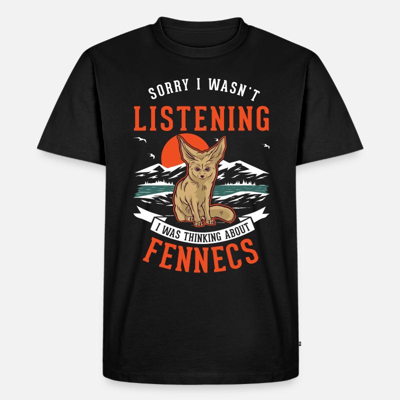 Fennek Geschenk Wüstenfuchs Fennec - Männer Premium Bio T-Shirt - Schwarz