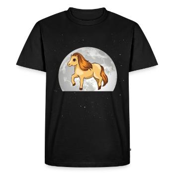 Lune de poney Shetland - T-shirt Premium bio Homme - noir - Devant - Nico (187cm)