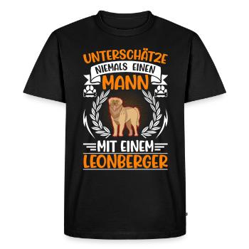 L’homme de Leonberg - T-shirt Premium bio Homme - noir - Devant - Nico (187cm)