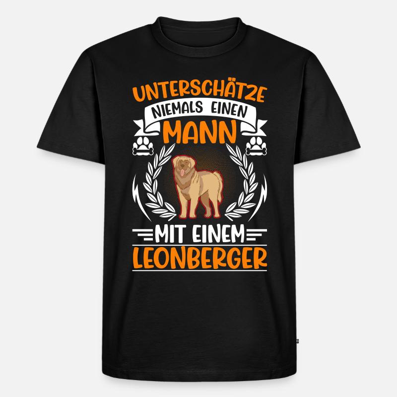 Leonberger Mann - Männer Premium Bio T-Shirt - Schwarz