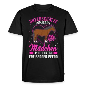 Freiberger Fille à cheval - T-shirt Premium bio Homme - noir - Devant - Nico (187cm)