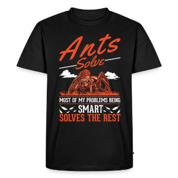 Fourmis, Fourmilière, Fourmilières, Fourmis De Feu - T-shirt Premium bio Homme - noir - Devant - Nico (187cm)