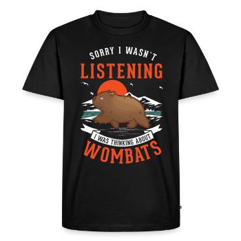 Wombat, Australie - T-shirt Premium bio Homme - noir - Devant - Nico (187cm)