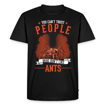 Fourmis, Fourmilière, Fourmilières, Fourmis De Feu - T-shirt Premium bio Homme - noir - Devant - Nico (187cm)
