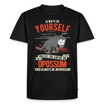 Opossum Gift Possum Marsupial - Men's Premium Organic T-Shirt - black - Front - Nico (187cm)