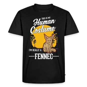 Fennek Human Costume Fennec Halloween Desert Fox - Men's Premium Organic T-Shirt - black - Front - Nico (187cm)