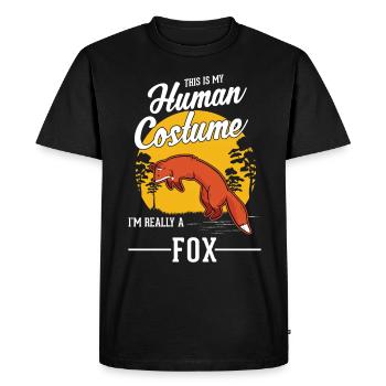 Fox Gift Red Fox - Men's Premium Organic T-Shirt - black - Front - Nico (187cm)