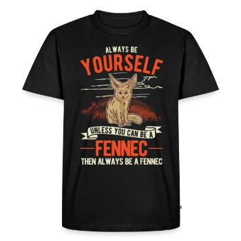 Always be yourses Fennec Desert Fox Fennec - Men's Premium Organic T-Shirt - black - Front - Nico (187cm)