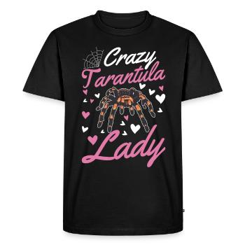 Femme tarentule folle - T-shirt Premium bio Homme - noir - Devant - Nico (187cm)