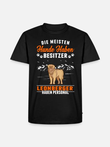 Leonberger Personal - Männer Premium Bio T-Shirt - Schwarz
