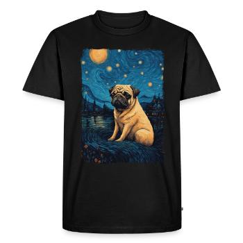 Carlin Nuit étoilée - T-shirt Premium bio Homme - noir - Devant - Nico (187cm)