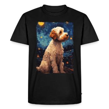 Lagotto Romagnolo Nuit étoilée - T-shirt Premium bio Homme - noir - Devant - Nico (187cm)