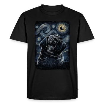Carlin Nuit étoilée - T-shirt Premium bio Homme - noir - Devant - Nico (187cm)