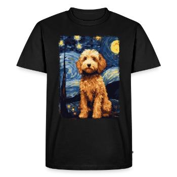 Lagotto Romagnolo Nuit étoilée - T-shirt Premium bio Homme - noir - Devant - Nico (187cm)