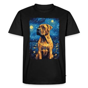 Presa Canario Starry Night - Men's Premium Organic T-Shirt - black - Front - Nico (187cm)