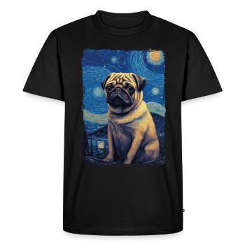 Carlin Nuit étoilée - T-shirt Premium bio Homme - noir - Devant - Nico (187cm)