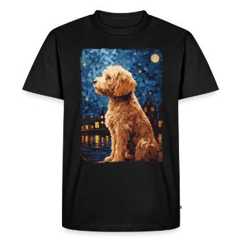 Lagotto Romagnolo Nuit étoilée - T-shirt Premium bio Homme - noir - Devant - Nico (187cm)