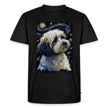 Havanese Starry Night - Men's Premium Organic T-Shirt - black - Front - Nico (187cm)