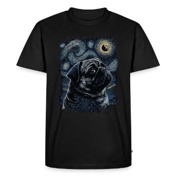 Carlin Nuit étoilée - T-shirt Premium bio Homme - noir - Devant - Nico (187cm)