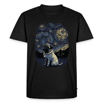 Carlin Nuit étoilée - T-shirt Premium bio Homme - noir - Devant - Nico (187cm)