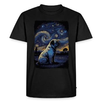 Carlin Nuit étoilée - T-shirt Premium bio Homme - noir - Devant - Nico (187cm)