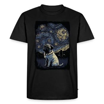 Carlin Nuit étoilée - T-shirt Premium bio Homme - noir - Devant - Nico (187cm)