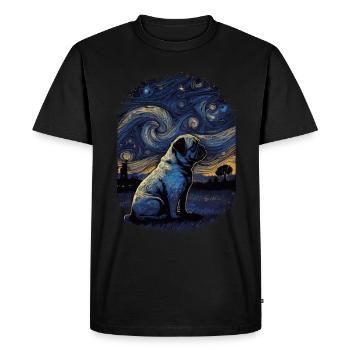 Carlin Nuit étoilée - T-shirt Premium bio Homme - noir - Devant - Nico (187cm)