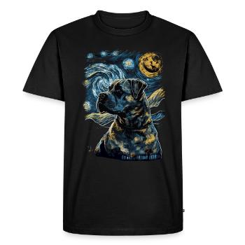 Presa Canario Starry Night - Men's Premium Organic T-Shirt - black - Front - Nico (187cm)