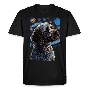 Lagotto Romagnolo Nuit étoilée - T-shirt Premium bio Homme - noir - Devant - Nico (187cm)