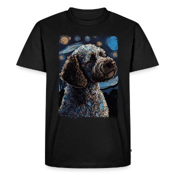 Lagotto Romagnolo Nuit étoilée - T-shirt Premium bio Homme - noir - Devant - Nico (187cm)