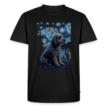 Lagotto Romagnolo Nuit étoilée - T-shirt Premium bio Homme - noir - Devant - Nico (187cm)