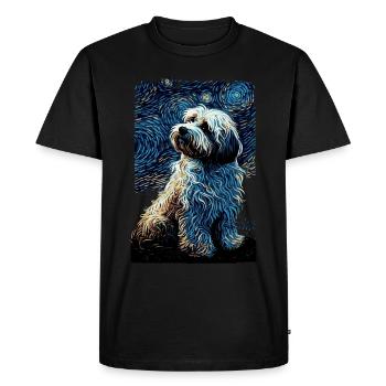 Havanese Starry Night - Men's Premium Organic T-Shirt - black - Front - Nico (187cm)