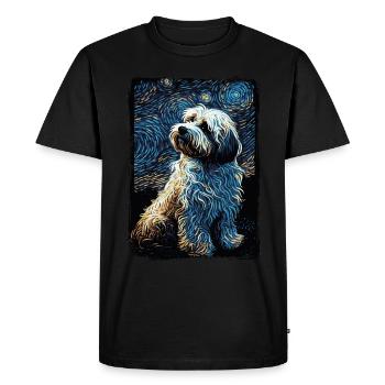 Havanese Starry Night - Men's Premium Organic T-Shirt - black - Front - Nico (187cm)