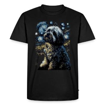 Havanese Starry Night - Men's Premium Organic T-Shirt - black - Front - Nico (187cm)